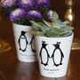 Personalised Penguins Plant Pot, thumbnail 2 of 3