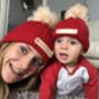 Matching Parent And Baby Knitted Pom Pom Hats, thumbnail 6 of 12