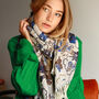 Butterfly Cotton Silky Blend Jacquard Wave Scarf, thumbnail 6 of 10