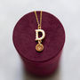 Pearl Initial And Gold Plated Heart Charm Necklace, thumbnail 3 of 9