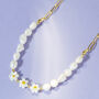 Freshwater Pearl And Daisy Personalised Necklace, thumbnail 7 of 10