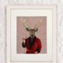 Deer In Smoking Jacket Art Print, Framed Or Unframed, thumbnail 5 of 6