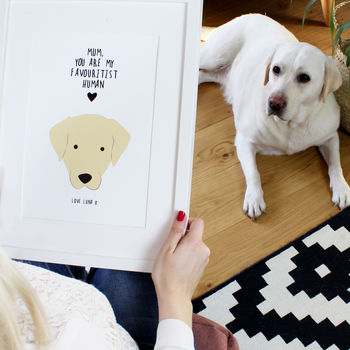 Personalised Favourite Human Dog Print, 11 of 12