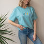 Embroidered Loved Organic T Shirt, thumbnail 6 of 7