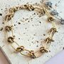 Knotted Link Chain Bracelet In Gold Or Silver Tone, thumbnail 2 of 8