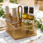 Bamboo Wicker Cutlery Caddy, thumbnail 1 of 4