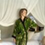 Khaki Batik Kimono Robe, thumbnail 1 of 6