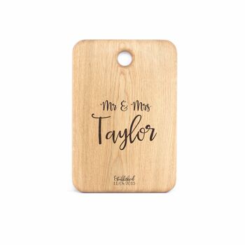 Personalised Solid Oak Chopping Board, 6 of 9