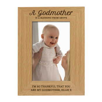 Personalised Godmother 6x4 Wooden Photo Frame, 4 of 4