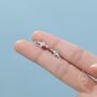 Very Tiny Sawtooth Shark Stud Earrings In Sterling Silver, thumbnail 5 of 11