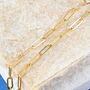 Gold Personalised Paper Clip Chain Necklace For Men And Women, thumbnail 3 of 10