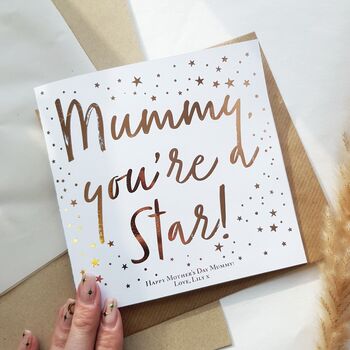 Mum Your’e A Star | Personalised Mother's Day Card, 3 of 3