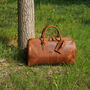 Leather Holdall Weekend Bag With Luggage Tag, thumbnail 3 of 12