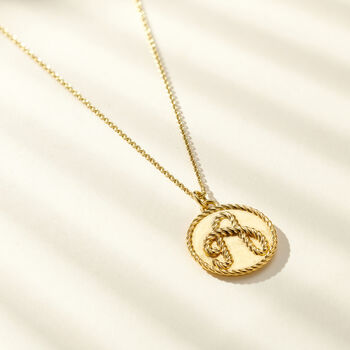 Large Rope Initial Disc Necklace, 2 of 7