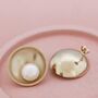 9ct Gold Pearl Earrings. Solid Gold Stud Earrings, thumbnail 6 of 11