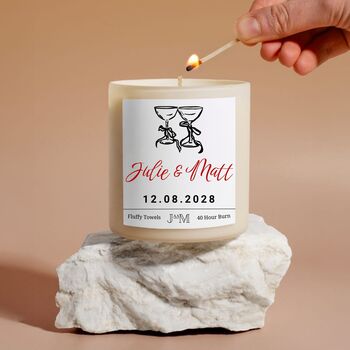 Personalised Wedding Candle Gift For Couple, 2 of 6