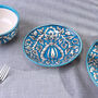 G Decor Tulipani Blue Hand Painted Ceramic Tableware Collection Floral Plates And Bowls, thumbnail 8 of 8