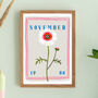 Personalised Birth Flower Print And Seeds Gift Set, thumbnail 4 of 9