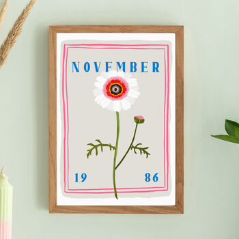 Personalised Birth Flower Print And Seeds Gift Set, 4 of 9