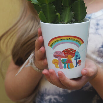 Bridesmaid 'Rainbow Mushrooms' Personalised Flower Pot, 2 of 4