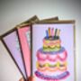Bright Birthday Cake Birthday Card, thumbnail 5 of 6