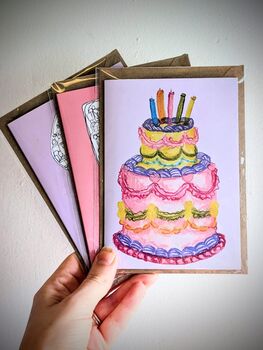 Bright Birthday Cake Birthday Card, 5 of 6