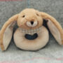 Brown Bunny Toy Rattle, From Birth, Gift Boxed, thumbnail 1 of 6