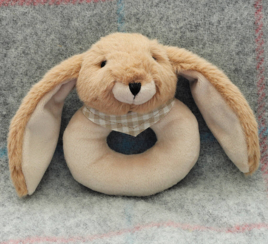 Brown Bunny Toy Rattle, From Birth, Gift Boxed, 1 of 6