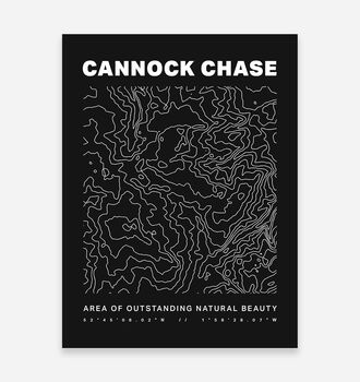 Cannock Chase Contours Art Print, 4 of 7