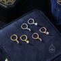 Moon And Star Cz Dangle Huggie Hoop Earrings, thumbnail 1 of 12