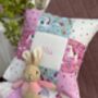 Pink Unicorn Name And Date Cushion, thumbnail 9 of 9