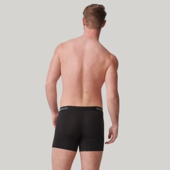 Multipack Four Pairs Of Men's Bamboo Trunks In Black, 4 of 6