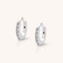 Ava Huggie Earrings Sterling Silver, thumbnail 4 of 6