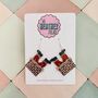 Santa Stuck In The Chimney Glitter Earrings / Funny Christmas Jewellery Sparkly Novelty Dangles / Festive Holiday Jewellery / Secret Santa Gift Bold Sparkly Christmas Accessory, thumbnail 1 of 5