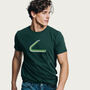 Racing Lines Dark Green Motorsport T Shirt, thumbnail 1 of 7