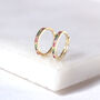 9ct Solid Gold Rainbow Cz 12mm Hoop Earrings, thumbnail 1 of 4