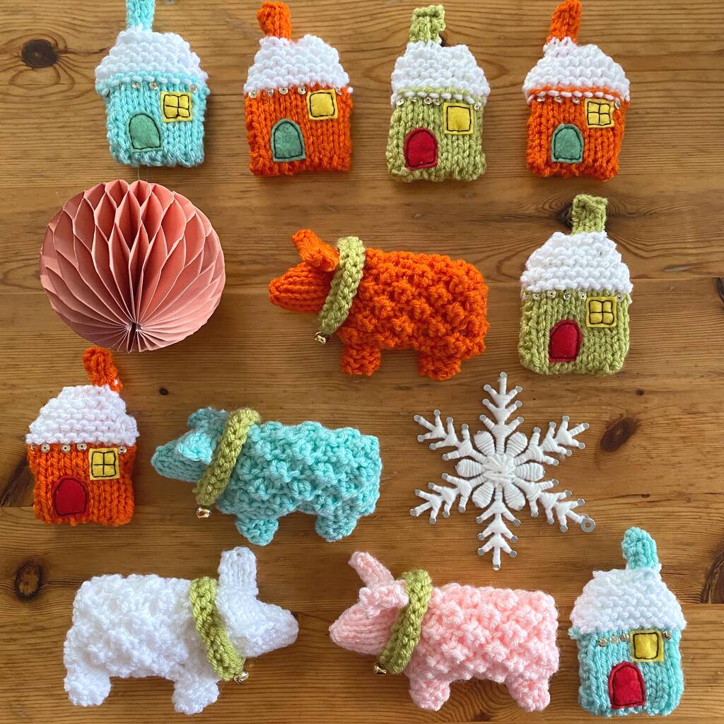 Gingerbread House And Sheep Christmas Knitting Patterns, 1 of 3
