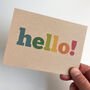 Set Of 12 Colourful Hello Postcard Notecards, thumbnail 2 of 4