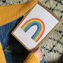 'Don't Give Up' Hand Painted Rainbow Print, thumbnail 3 of 8