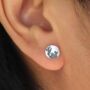 Full Moon Stud Earrings, thumbnail 2 of 3