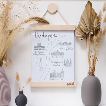 Budapest Illustrated Map Print, 6 of 9