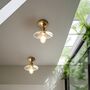 Classic Ribbed Glass Ceiling Light, thumbnail 1 of 6