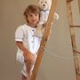 Pure White Boy Pyjama Set With Matching Teddy Bear, thumbnail 2 of 2