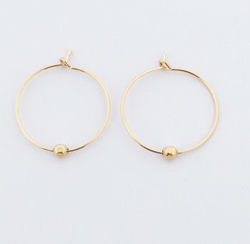 Gold Bead Hoop Earrings By Ilona Maria Jewellery Notonthehighstreet Com