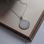 Latitude And Longitude Necklace In Sterling Silver, thumbnail 4 of 7