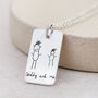 Sterling Silver Personalised Drawing Pendant, thumbnail 1 of 4