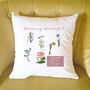 Describe Your Friend In Flowers Floriography Gift Cushion, thumbnail 2 of 8