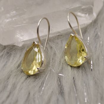 Lemon Quartz Sterling Silver Earrings, 2 of 10