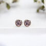 Sterling Silver June Alexandrite Birthstone Stud Earrings, thumbnail 3 of 9