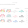 Rainbow And Cloud Fabric Wall Stickers, thumbnail 4 of 5